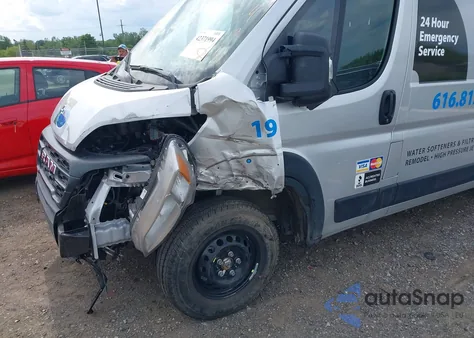 2024 Ram Promaster 2500 Tradesman High Roof 159 Wb W/Pass Seat from USA, damaged, VIN 3C6LRVDG0RE130136